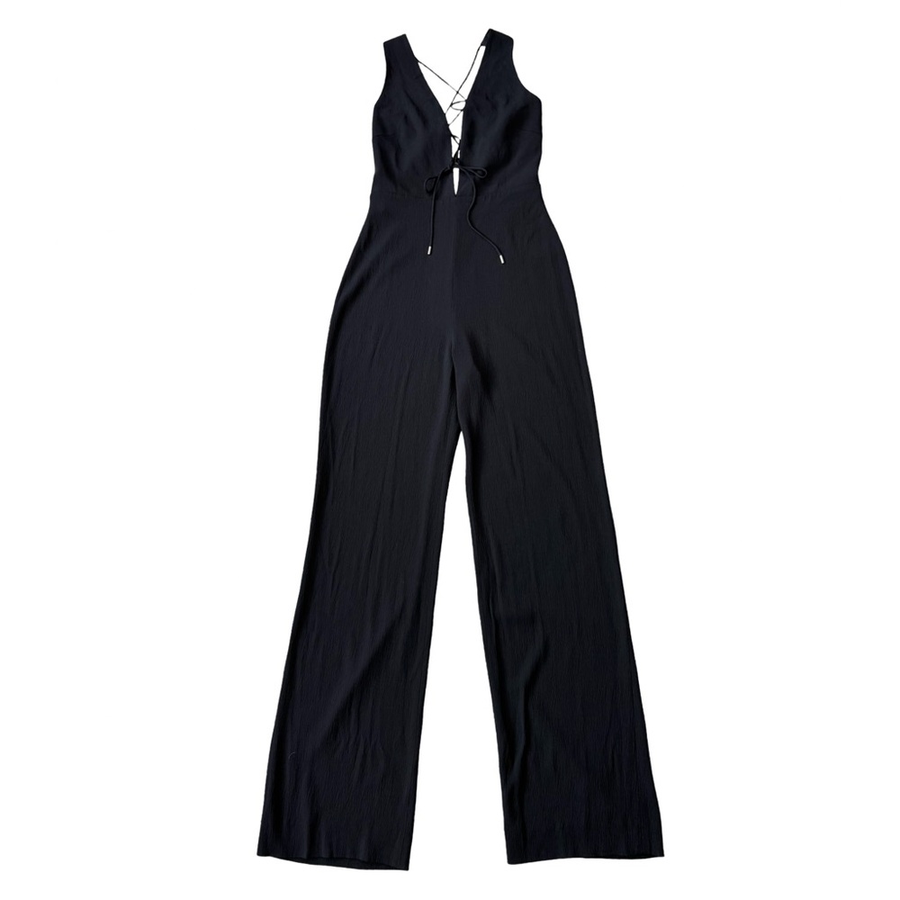 Cushnie Et Ochs Claudia Black Lace-Up Open-Back
Halter Jumpsuit Size 8 - Picture 3 of 11